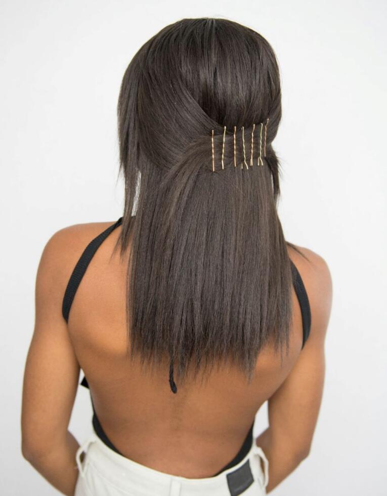 long black straight hair