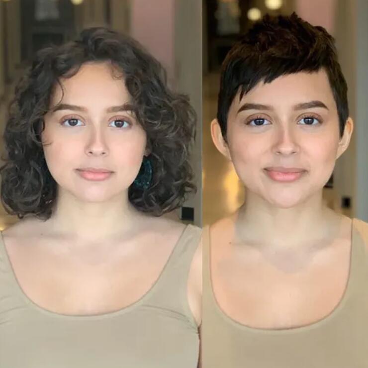 pixie cut for round faces